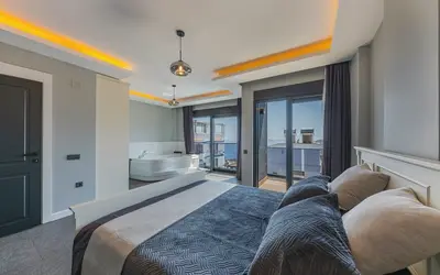 Suite de hotel con vista al mar